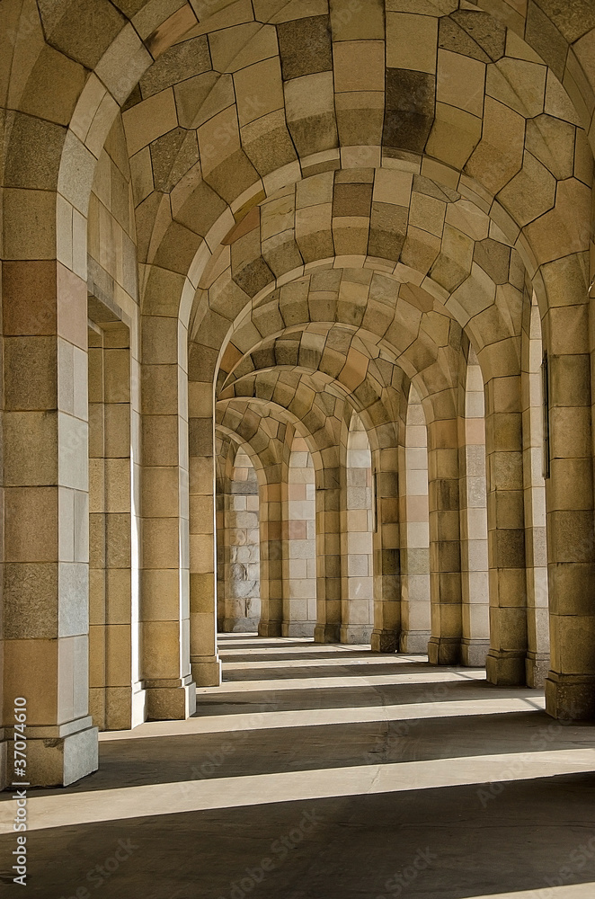 Walkway with arches