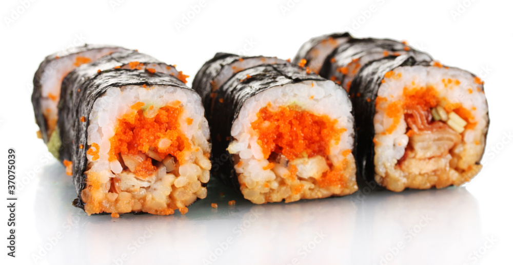 delicious sushi isolated on white delicious sushi isolated on white