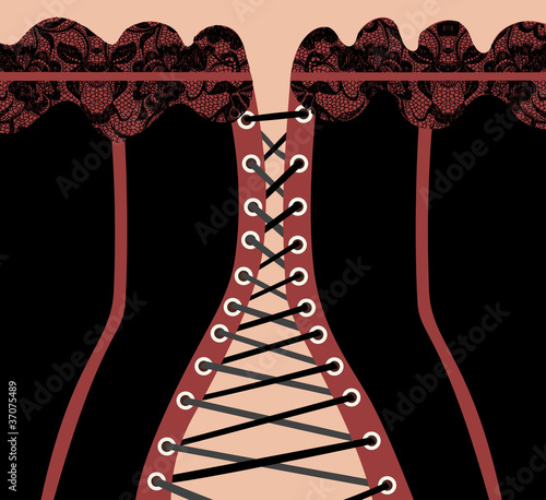 Background in shape of corset