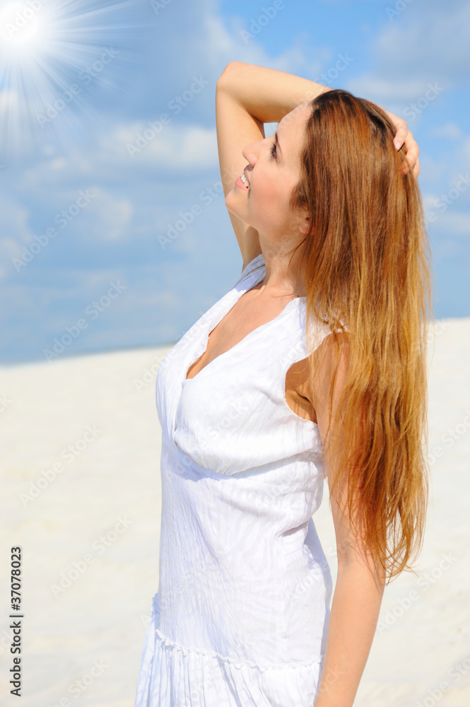 beautiful woman on the beach