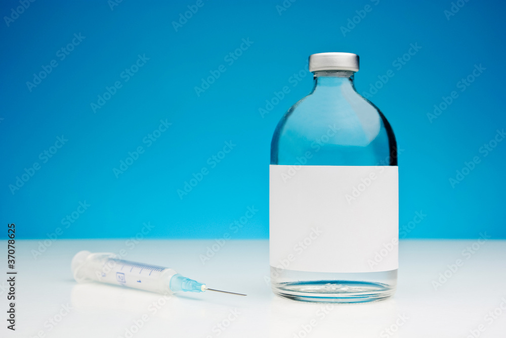 Syringe and a medicine vial Syringe and a medicine vial