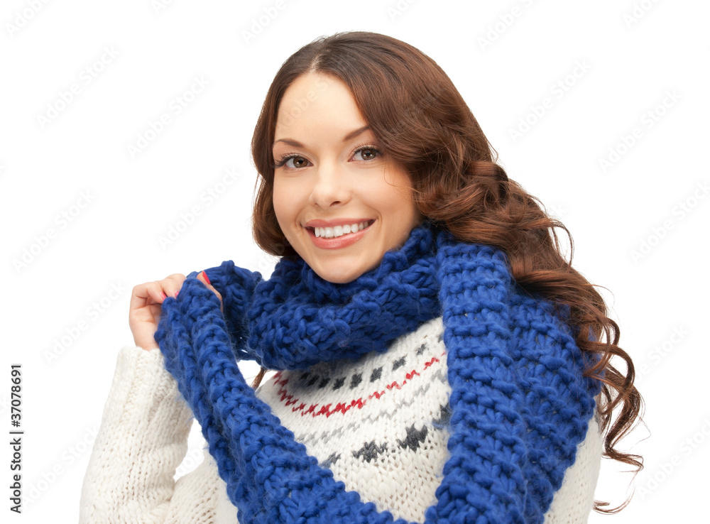 beautiful woman in muffler