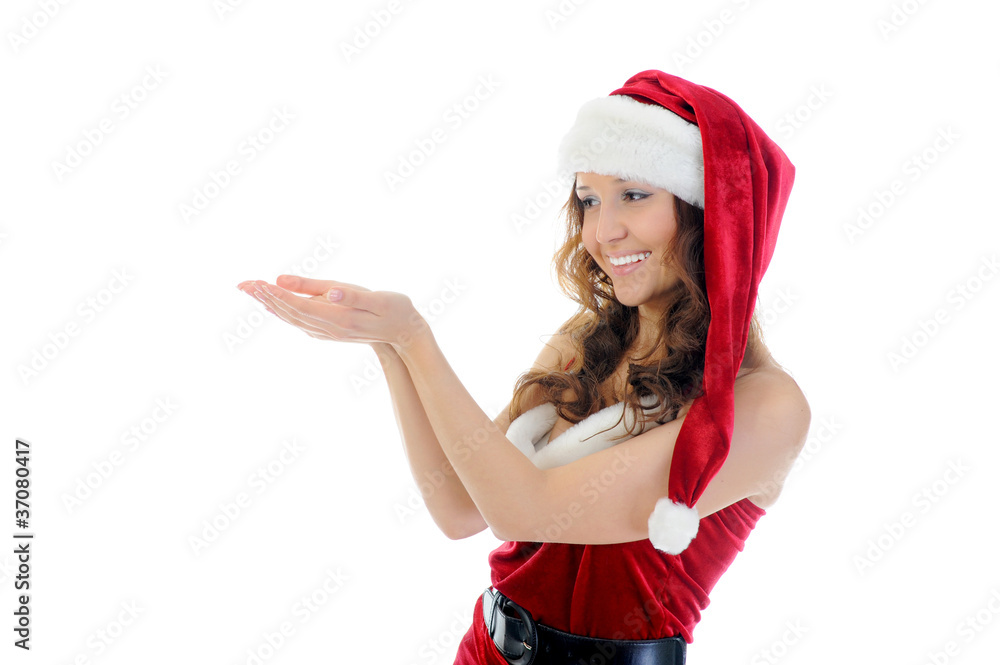 Christmas Smiling Woman Christmas Smiling Woman