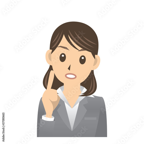 OL A 表情 考える