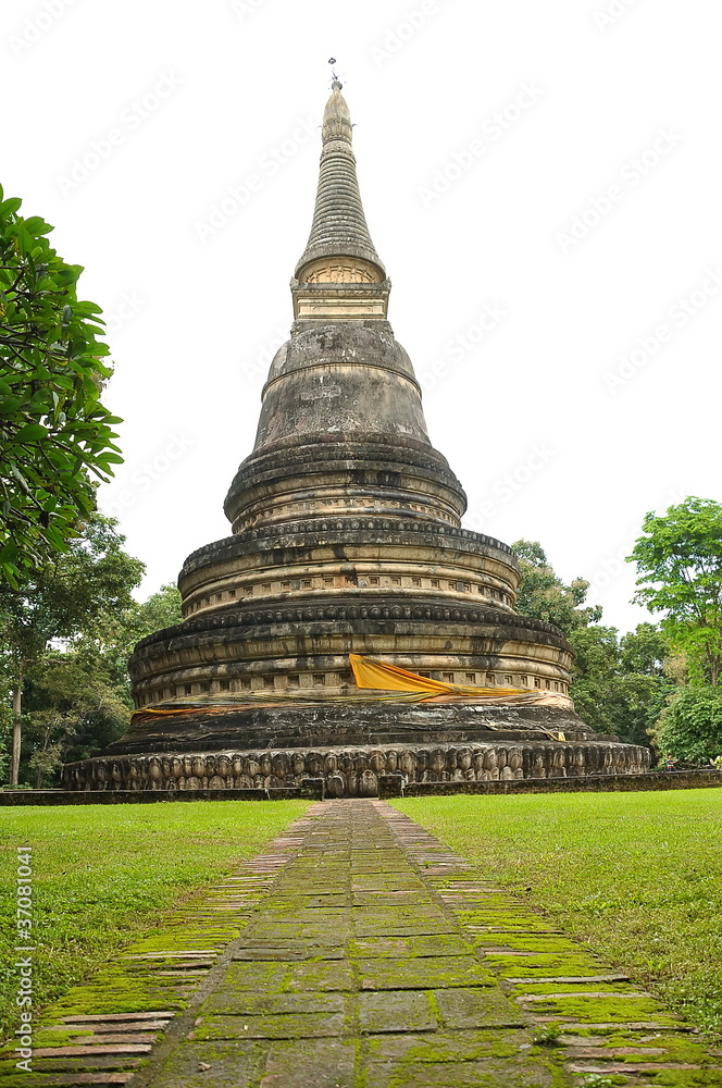 Pagoda in wat U-Mong, Chiangmai