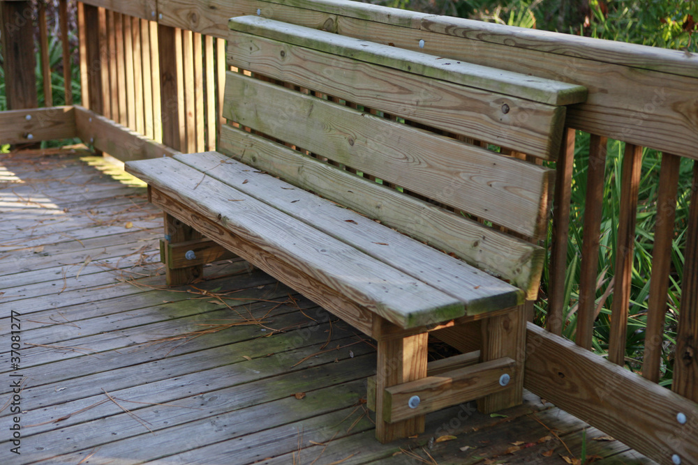 Naklejka premium deck bench