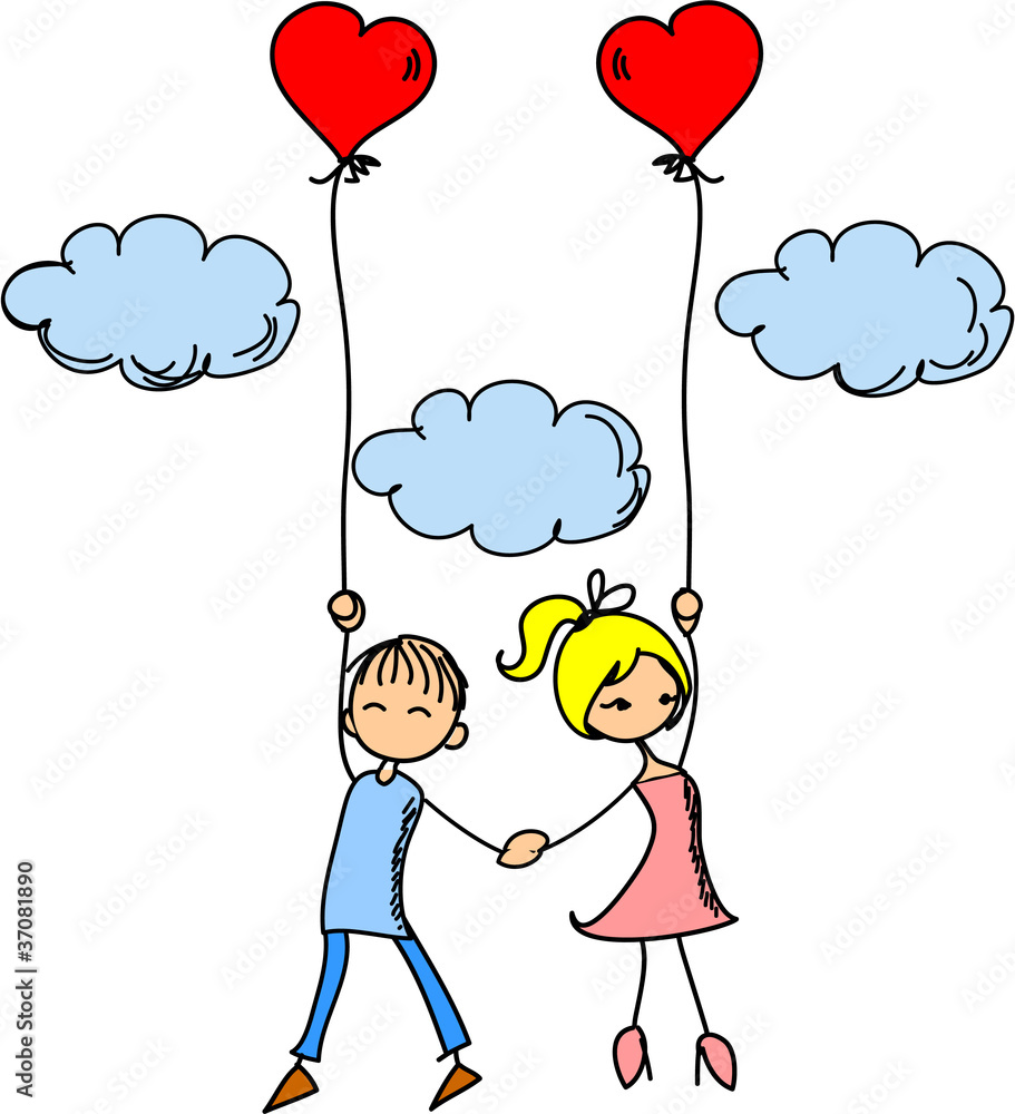 Девочка и мальчик в любви