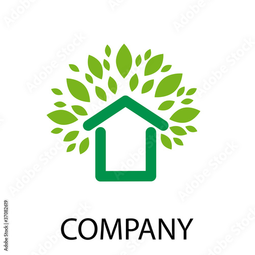 Logo green house  # Vector