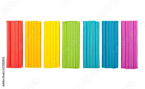 Foto Rainbow colors plasticine