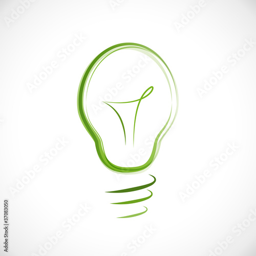 Logo energy efficient light bulb # Vector