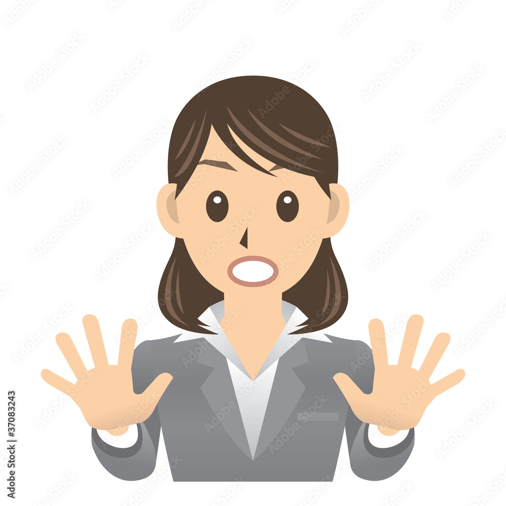 OL A 表情2 驚く OL A 表情2 驚く