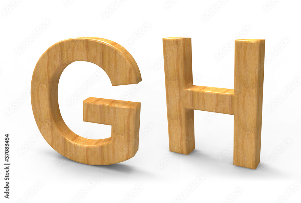 wood font isolated on white background wood font isolated on white background