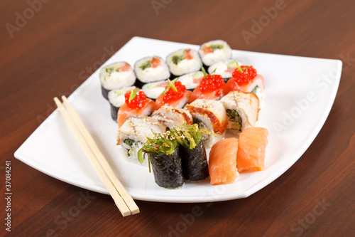 sushi on the plate