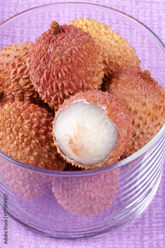 Litchis (lychee) close-up