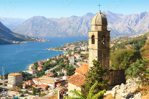 the view over Kotor and its bay and the old fortress photo