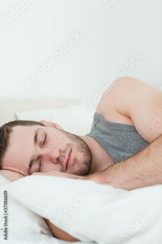 Portrait of a man sleeping