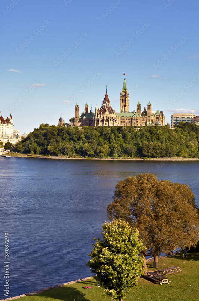 OTTAWA, CANADA – AUGUSTUS 8: Parliament Buildings  and Ottawa