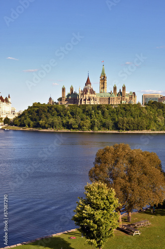 OTTAWA, CANADA – AUGUSTUS 8: Parliament Buildings and Ottawa