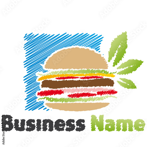 vecteur, hamburger