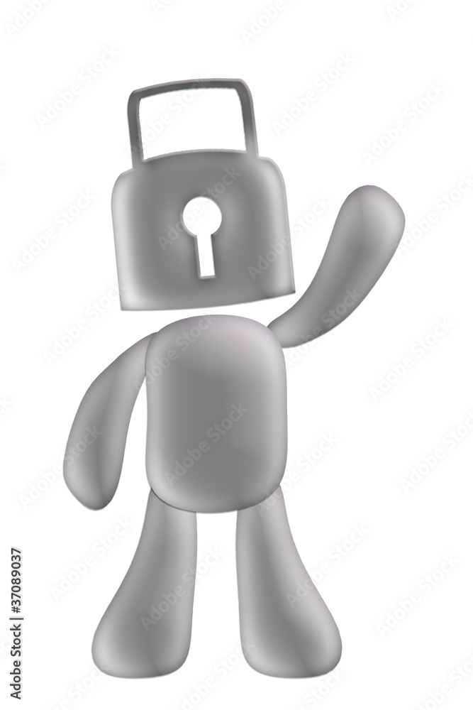 Fototapeta premium lock man