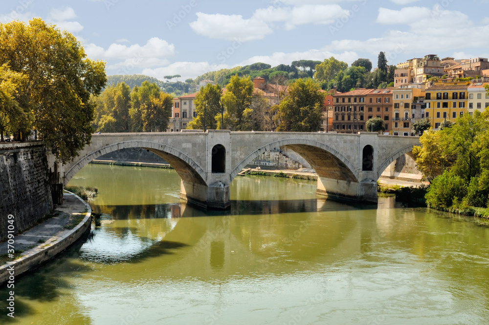 Bridge Over the Tiber River