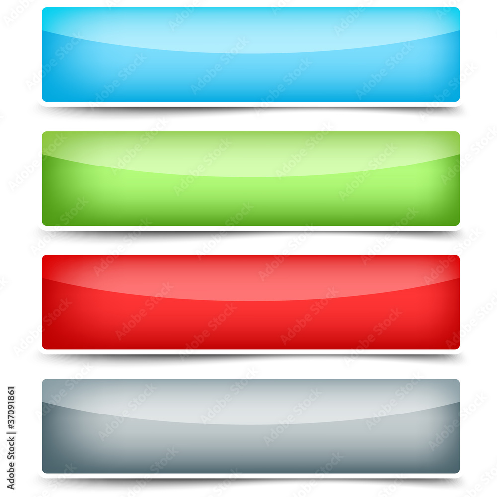 Banners with shadow Banners with shadow