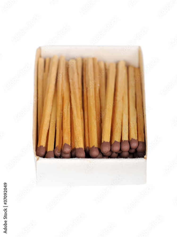 Box of matches isolated