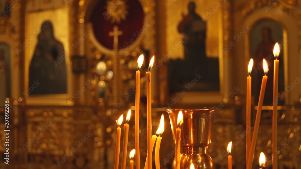 Russian Orthodox Church. Candle Russian Orthodox Church. Candle