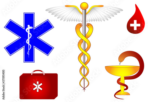 Caduceus. Medical and pharmacological sign