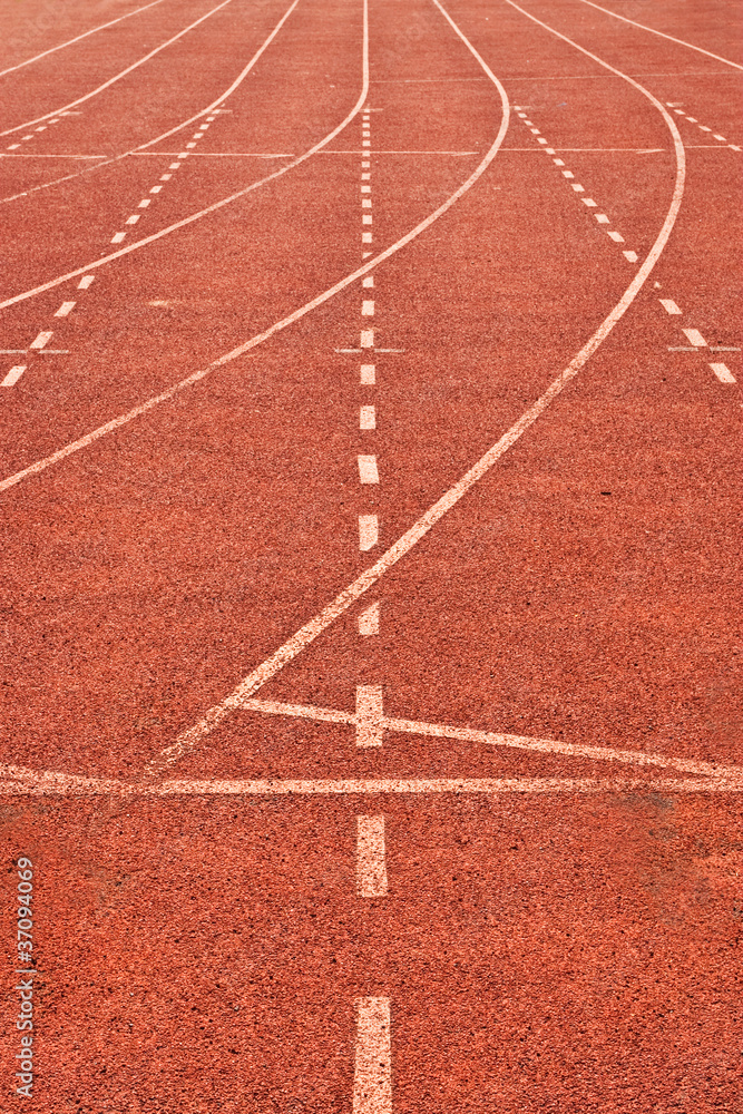Running track lane