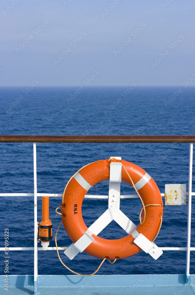 Red Lifebuoy - Blue Sea