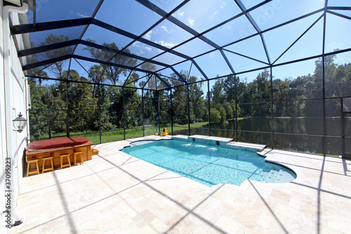 Swimming Pool with Lake View