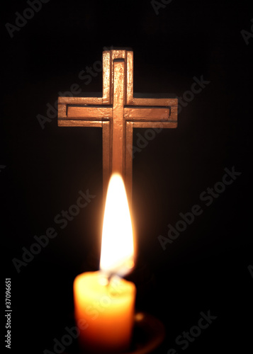 cross and candles