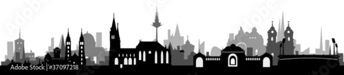 Skyline Nürnberg Häuser-Schichten