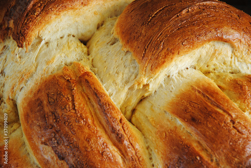 fresh baked challah photo