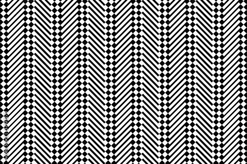 Trendy chevron patterned background, black and white