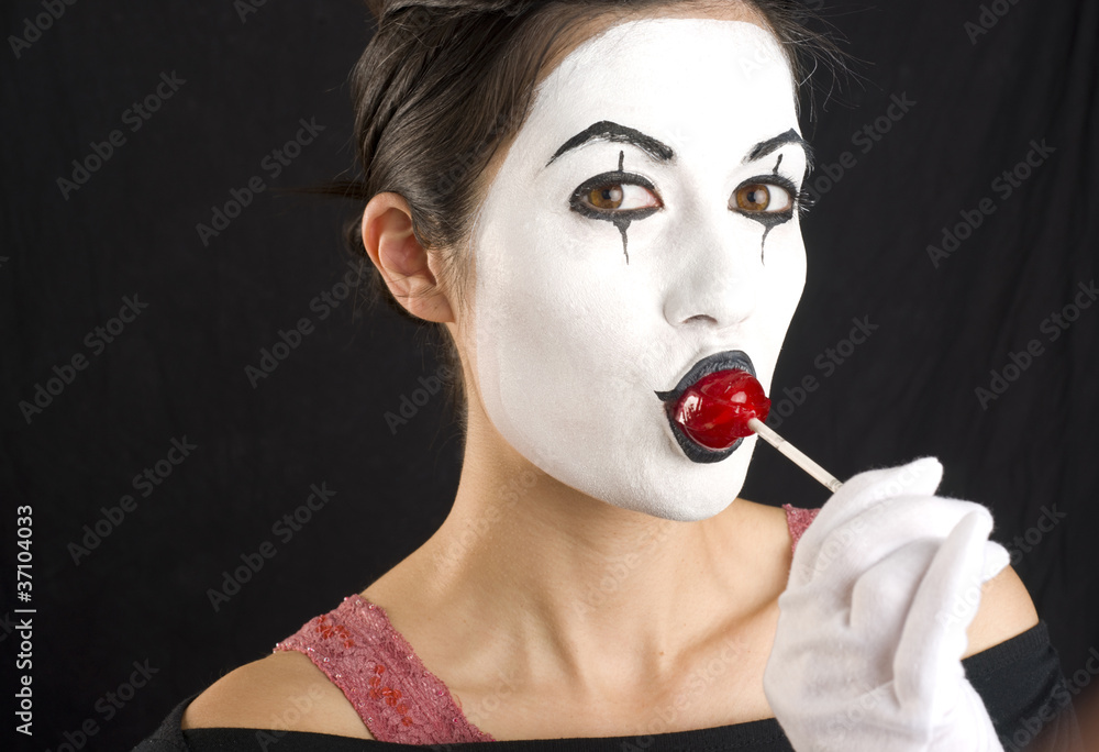 Obraz premium Mime with Lolipop