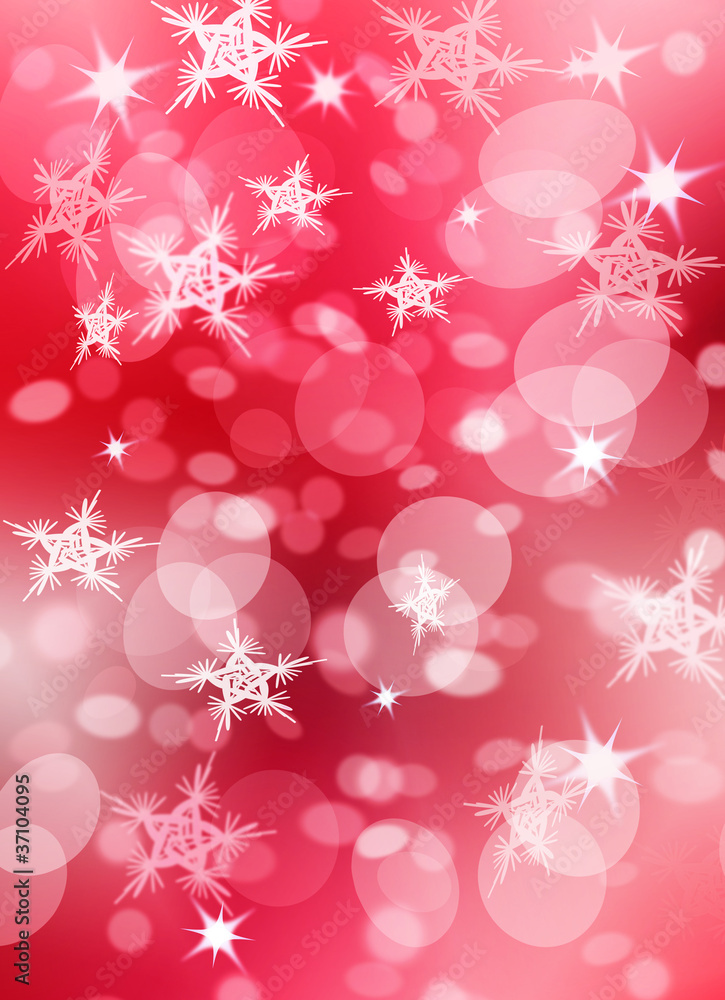 Fototapeta premium Christmas background with snowflakes and stars