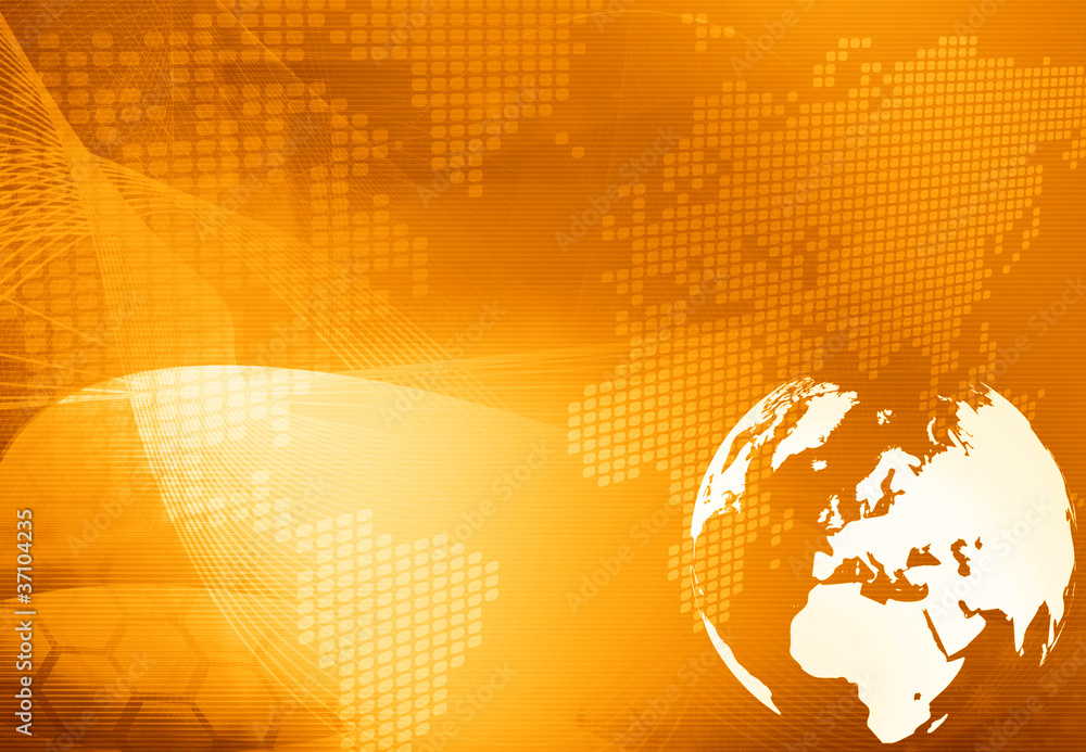 Naklejka premium Europe map technology style