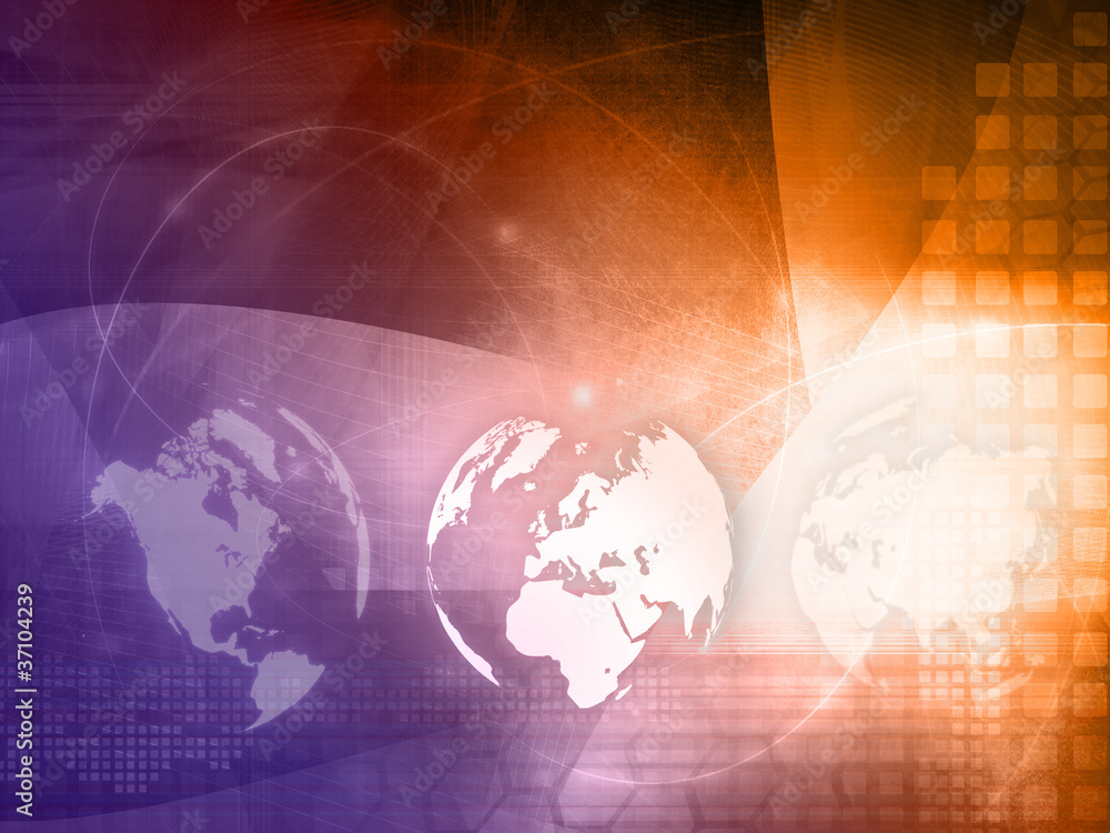 Naklejka premium Europe map technology style