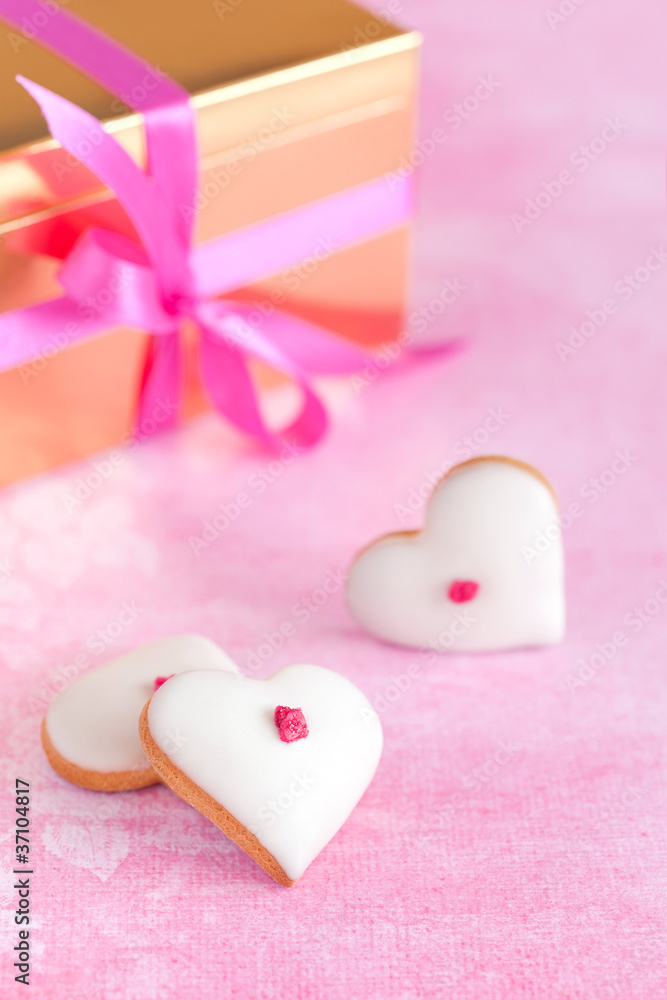 Fototapeta premium Heart shaped cookies