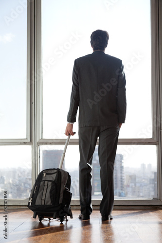 Businessman Holding Luggage