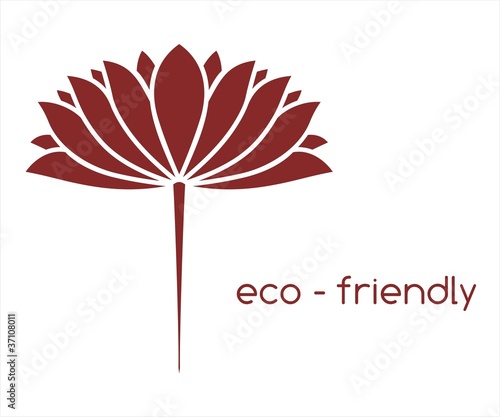 Fototapeta Naklejka Na Ścianę i Meble -  water lily , Eco friendly business logo design