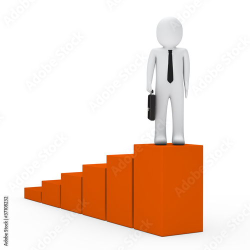 business man success up