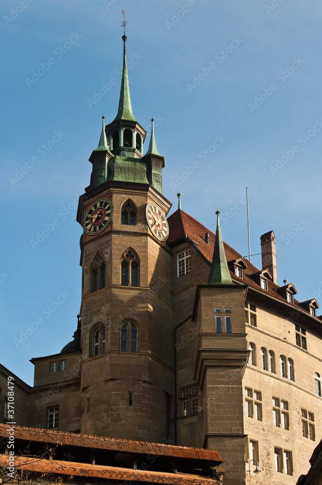 Naklejka premium Rathaus Fribourg