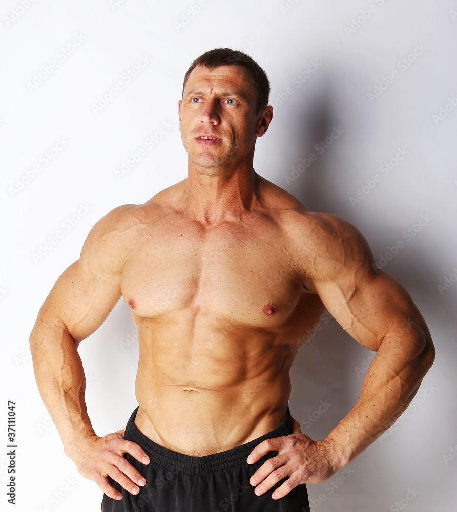 Fototapeta premium Image of bodybuilder posing