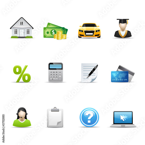 Finance Icon (Lines and Loans Concepts)