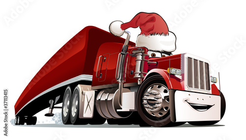 Vector Christmas truck