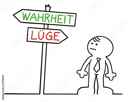 figur vor lüge oder wahrheit