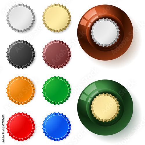 Multicolored  bottle cap